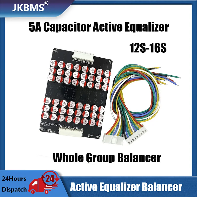 JIKONG 12S-16S 13S 14S 15S 5A Kondensator Aktywny korektor Balancer LFP Lifepo4 Bateria litowa Lipo/Titanate LTO Transfer energii