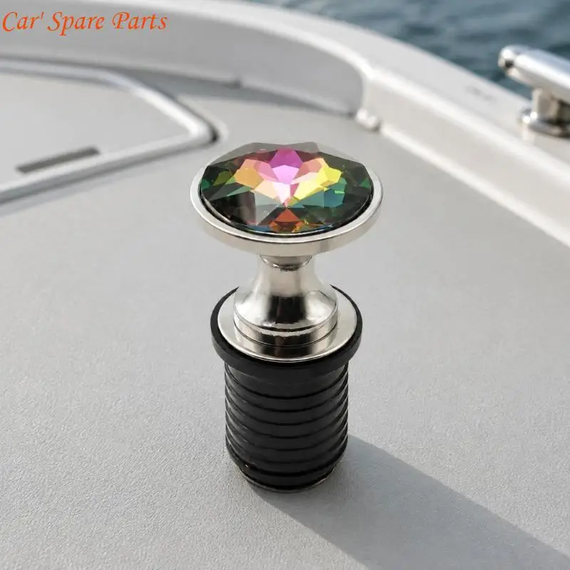 Y4UA Boat Drain Plug with Rubber Body and Hand-Operated Knob Closure, 1Inch Diameter
