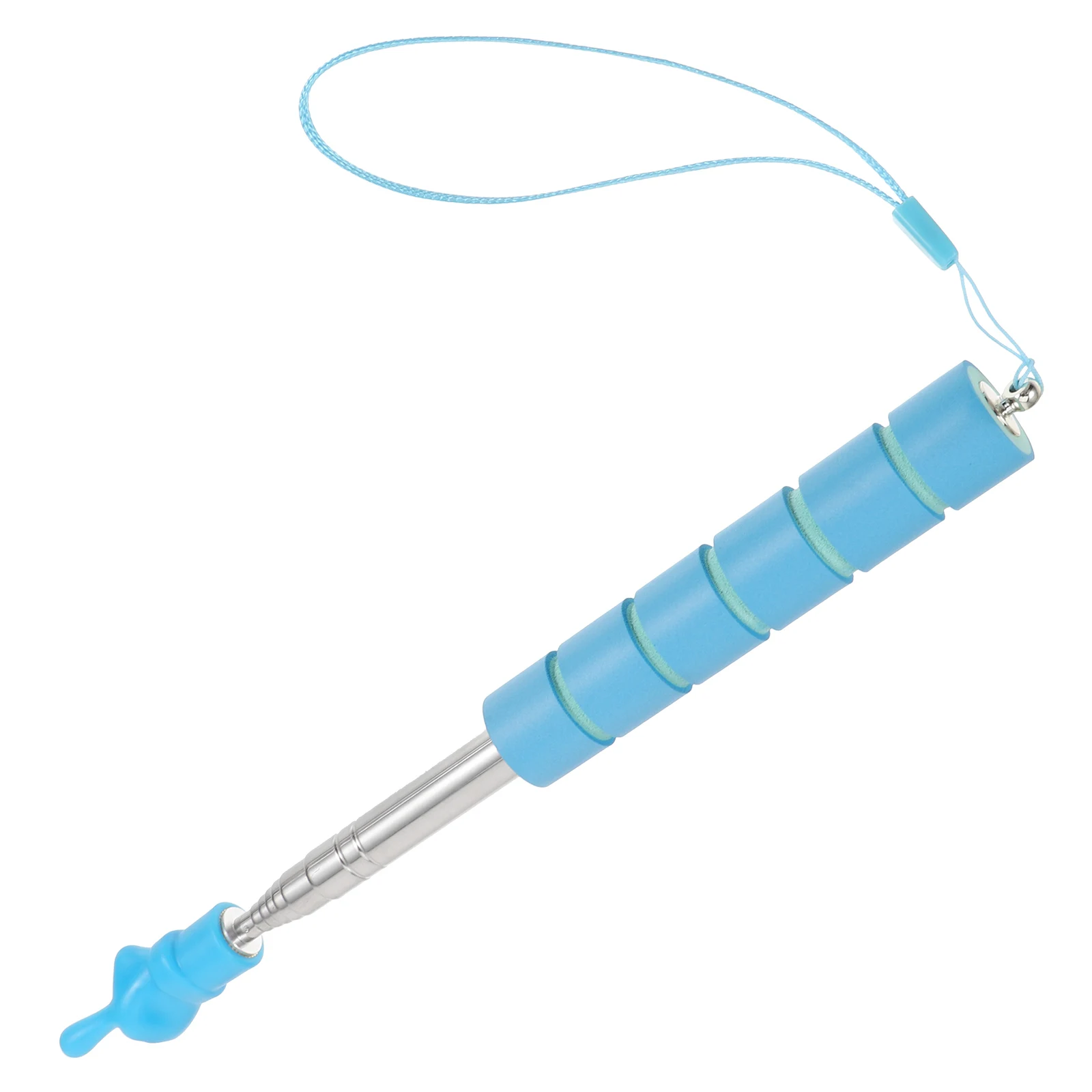 

Blue Teacher Pointer Stick Sponge Stainless Steel Classroom Use Teachers Indicator Stick Reading Assistance Teaching Accessory