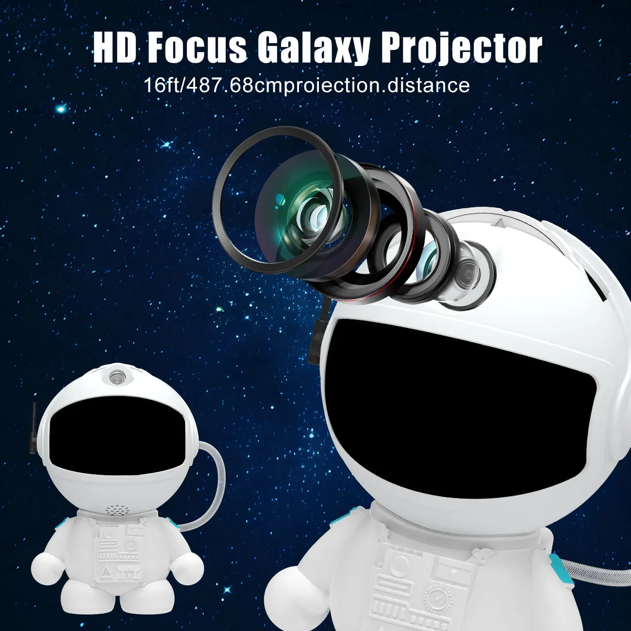 Projecteur de lumière d'astronaute avec nébuleuse, galaxie, veilleuse d'étoiles, lampe pour décoration de maison, chambre à coucher, cadeau de noël