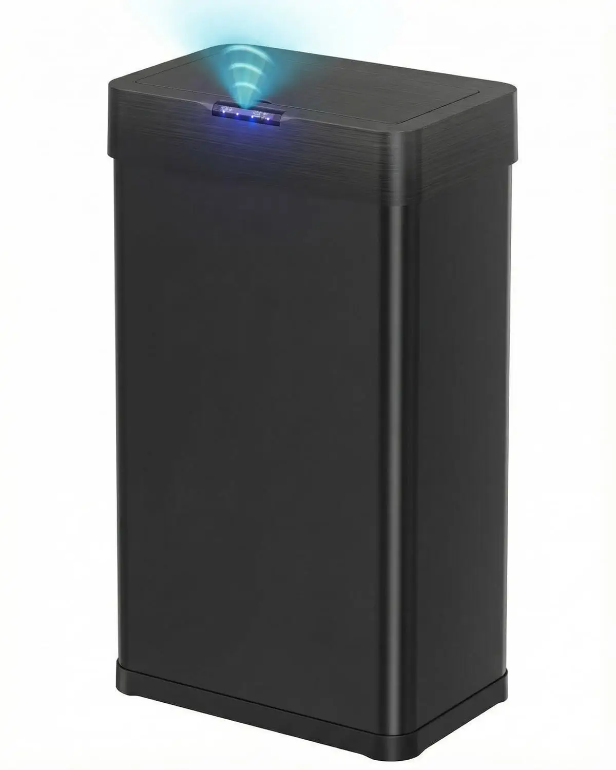 13.2 Gallon Touchless Trash Can Motion Sensor Automatic Stainless Steel Smart Bin with Bag Holder Soft Close Lid for Kitchen Office RV Bedroom Living Room Black 50L