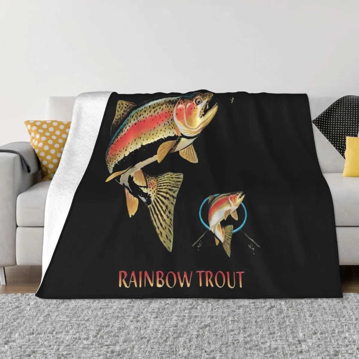 T For Sale Short Rainbow Trout Fly Fishinger Catch CrewFashion 2018 For Me Wholesale Male Comical New Throw Blanket