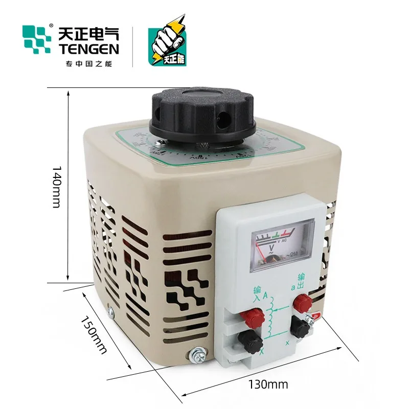 

Регулятор напряжения Tianzheng TDGC2-0.5kva, 500 Вт, однофазный, 220 В, автотрансформатор 0-250 В, 300 В