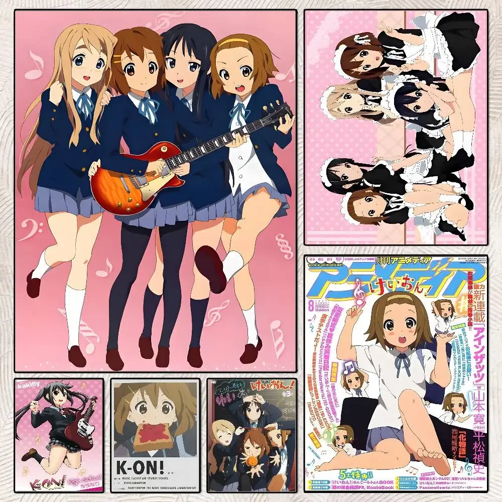 الكلاسيكية لطيف أنيمي K-K-ON ملصق HD الملصقات ذاتية اللصق مقاوم للماء مثالية لغرفة المعيشة غرفة نوم زخارف للحانات
