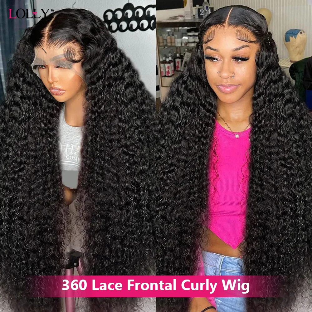 360 Lace Wig Human Hair Natural Colour Curly Wigs 32 Inch Human Hair Lace Frontal Wig 13x4 13x6  Lace Frontal wig 180 Density