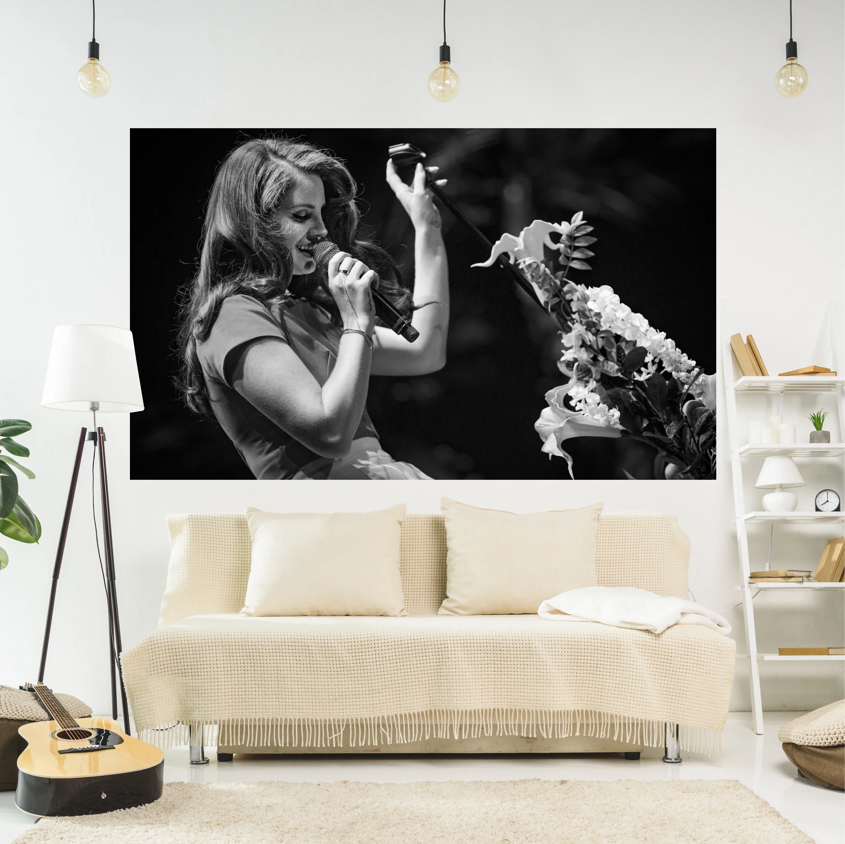 Lana Del Rey Wall Tapestry, Hippie Rapper Smoking Art Artistic Print Bedroom or Home Decor