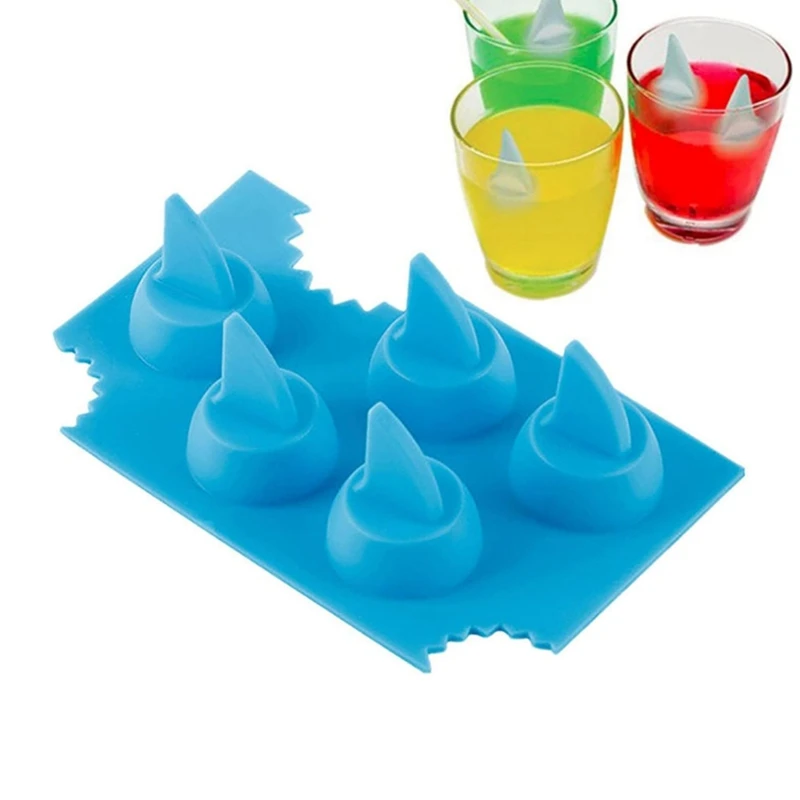 Silicone Sharks Fin Shape Ice Tray For Freezer,Diy Sharks Fin Jello Mould Mold, Sharks Lovers Ice Molds Gift