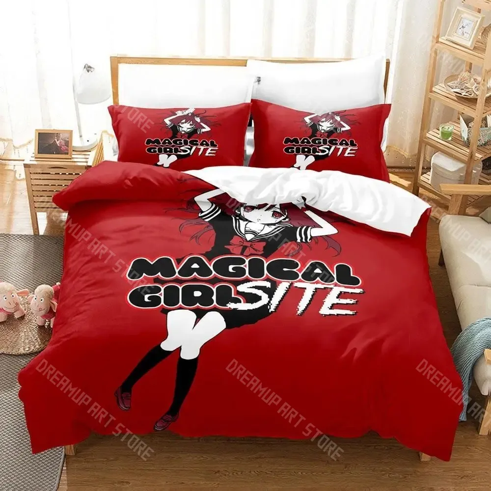 3D Printed Magical Girl Site Anime Bedding Set for Boys Girls Duvet Cover Pillowcase Twin Queen King Full Single Double Sizes