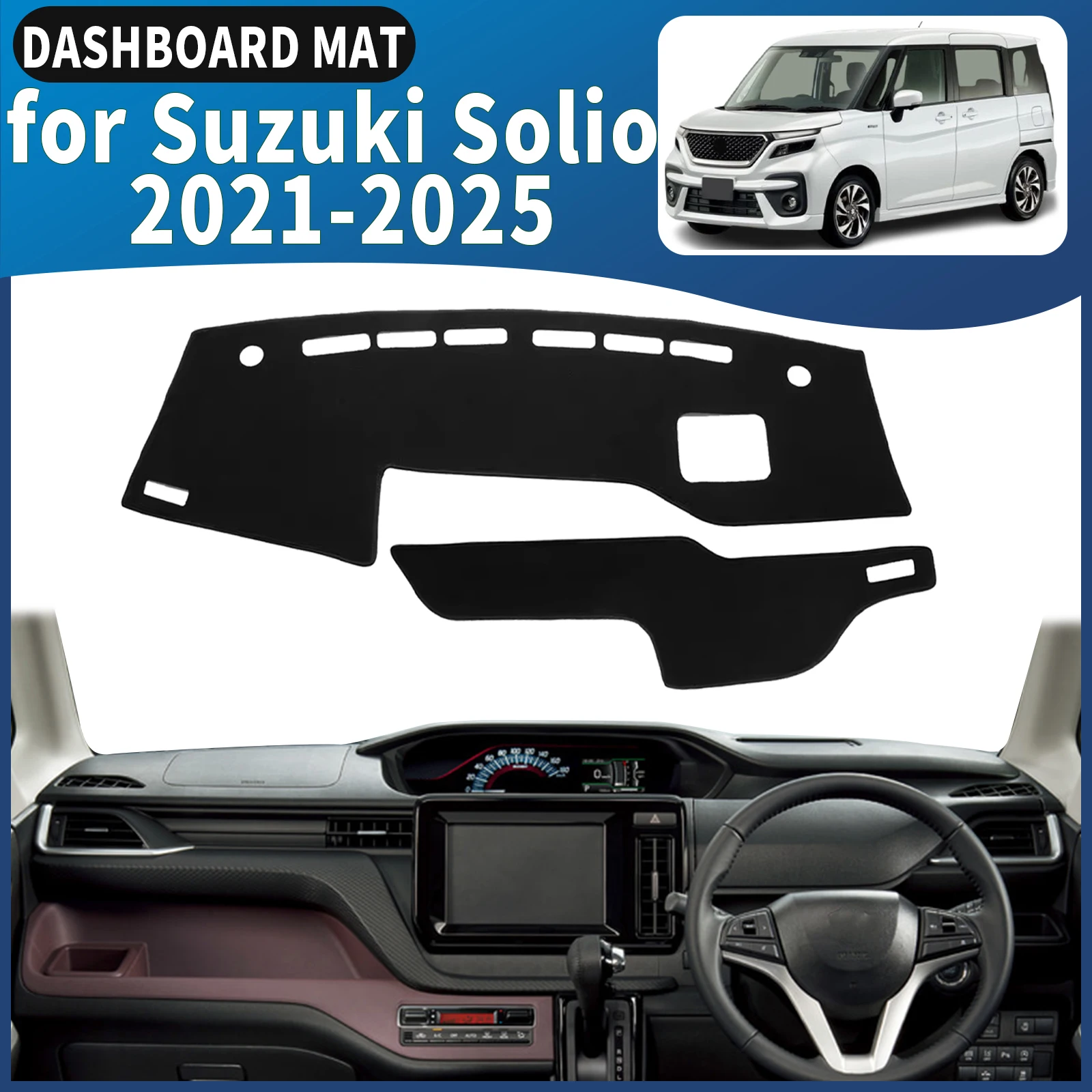 

fit for Suzuki Solio 2021 2022 2023 2024 2025 RHD Car Dashmat Dashboard Cover Pad DashMat Sunshade Accessories Protective Carpet