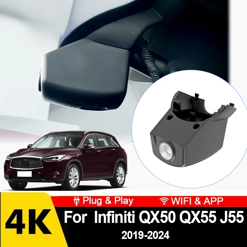 

4K 2160P Camera Plug and Play Dash Cam Video Night Vision For Infiniti QX50 2019 2016 2015