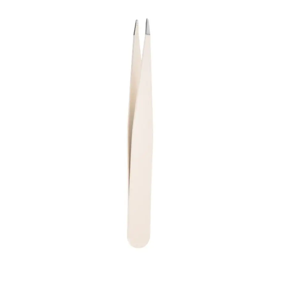 Aço inoxidável Alicate sobrancelha para as mulheres, Eye Brow Tweezer, plana e oblíqua boca Tip, Slant Tip Point, Maquiagem Tool, 1pc