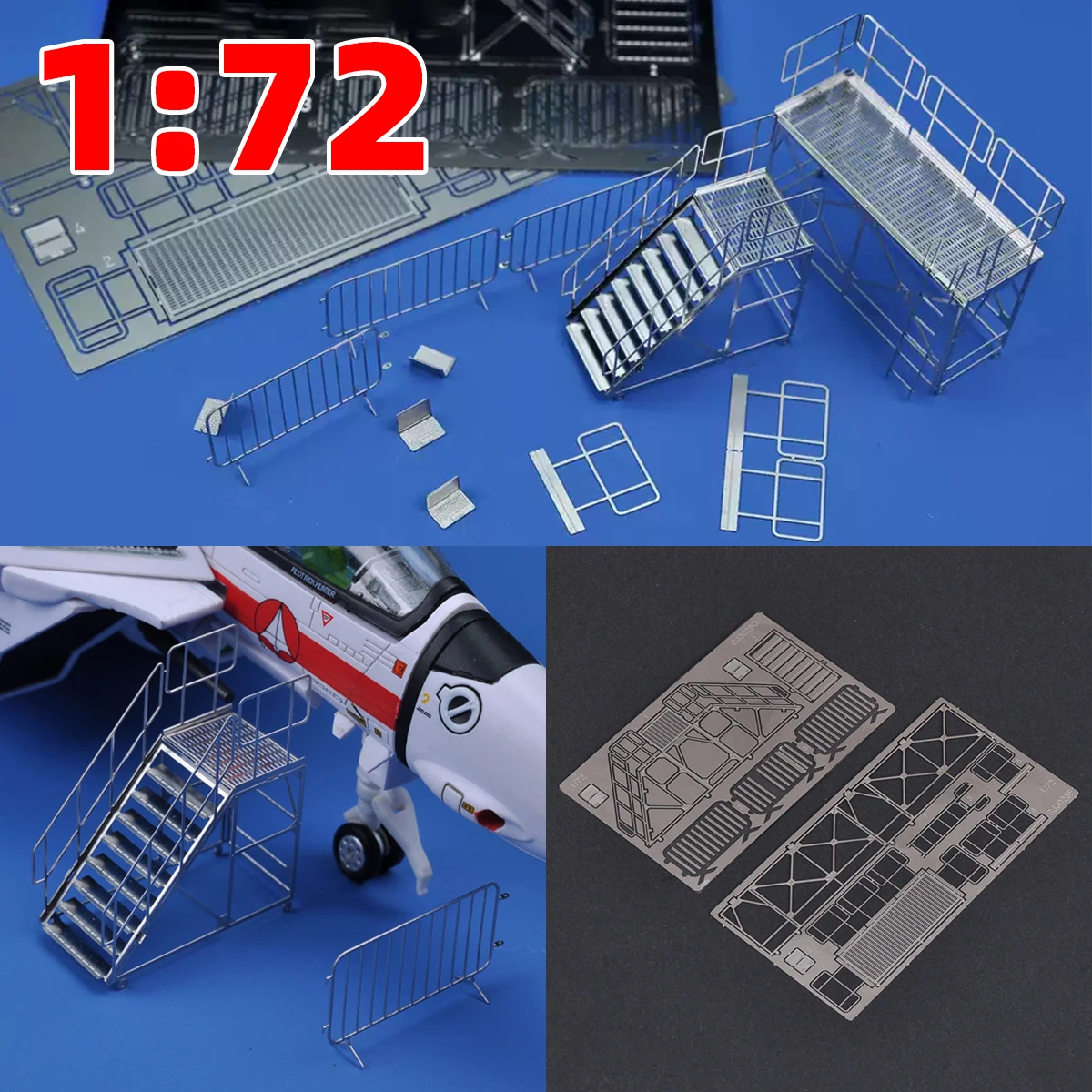 

1/72 PE Aircraft Scale model kit Maintenance Ladders Climbing ladder scaffold Maintenance platform sand table diorama models