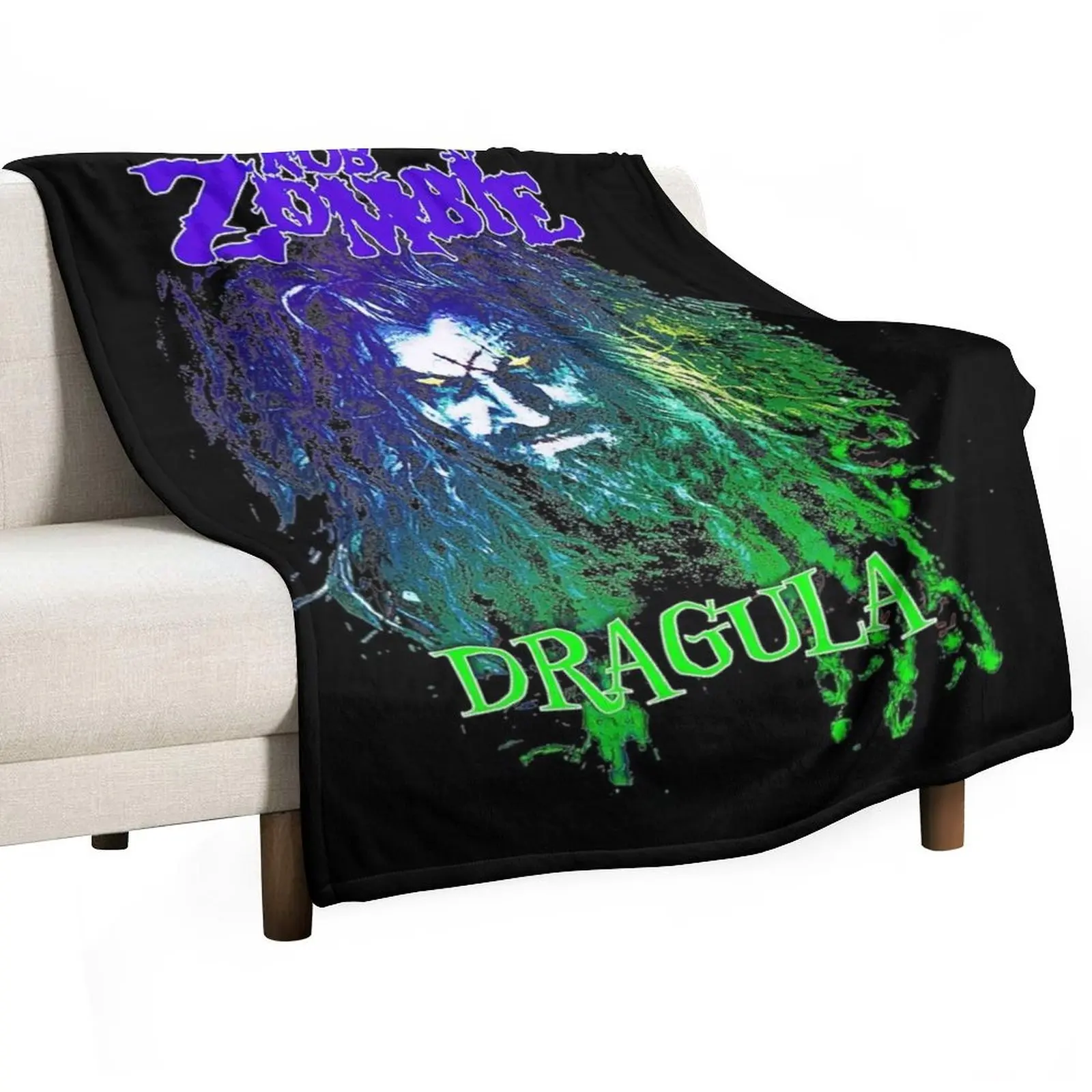 

Rob Zombie - Dragula Throw Blanket halloween Decoratives Hair Thermal Blankets