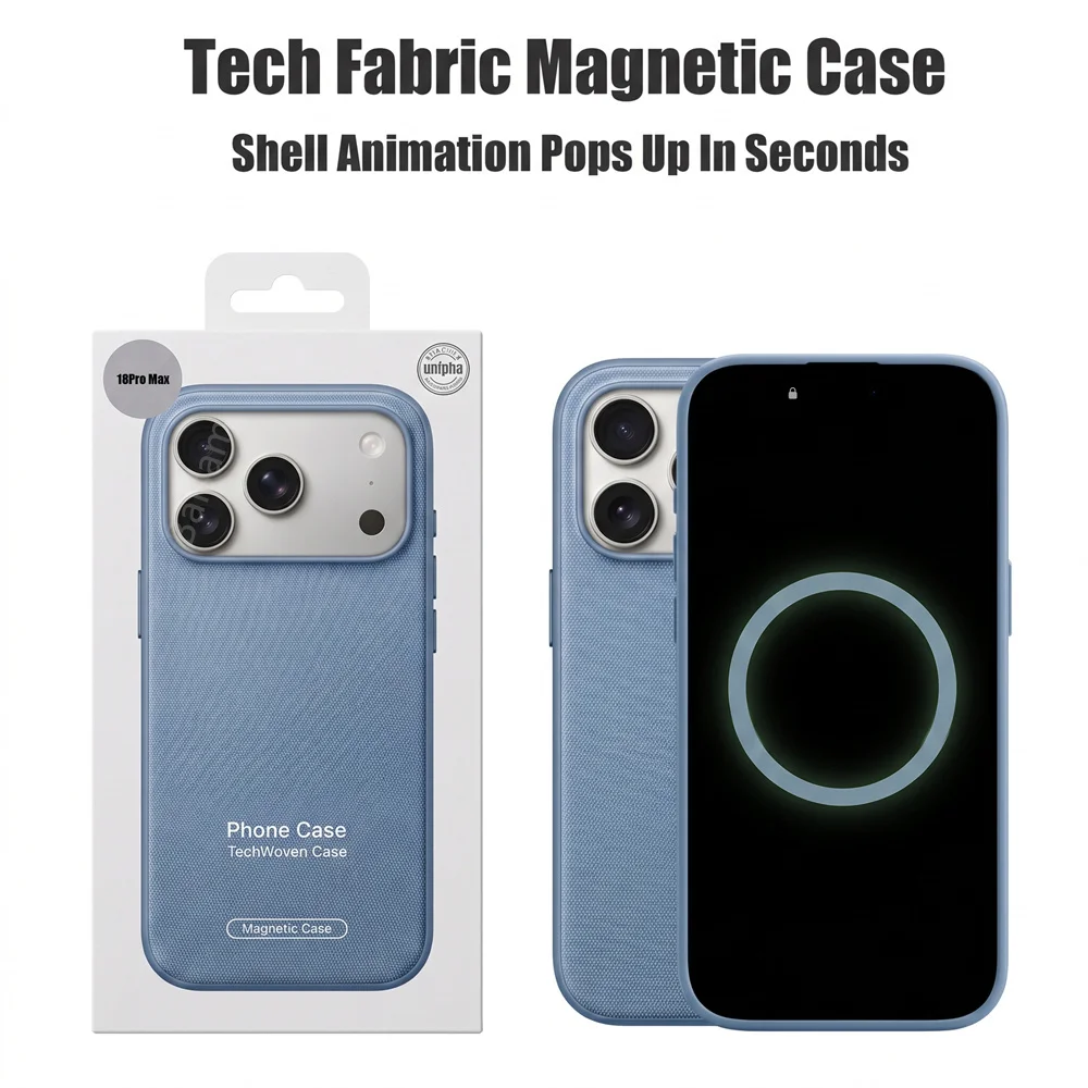 Original Tech Woven für MagSafe Magnetische Handyhülle für iPhone 17 16 15 14 13 18 Pro Max Animation TechWoven Stoßfeste Hülle