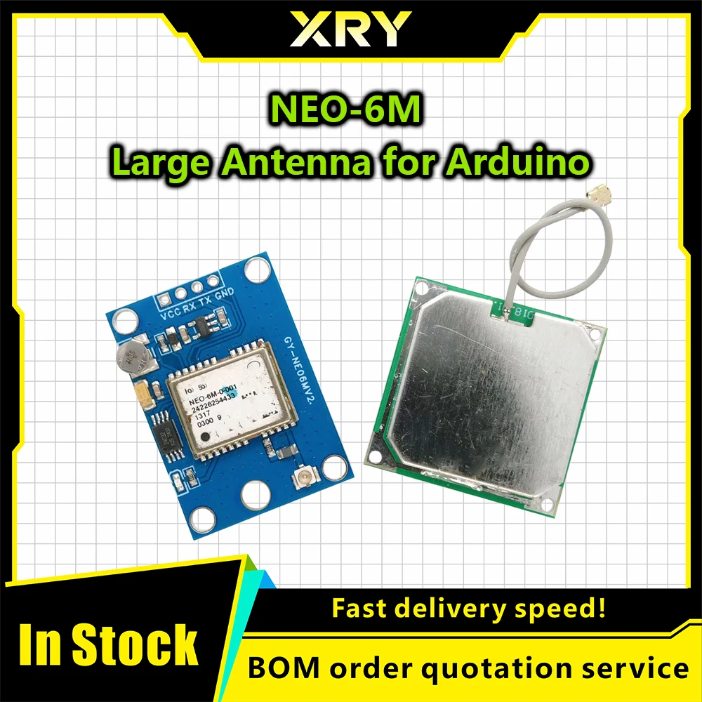 XRY GY-NEO-6M GPS module active ceramic antenna module GY-NEO6MV2 NEO-6M GY-NEO7MV2 GY-NEO8MV2