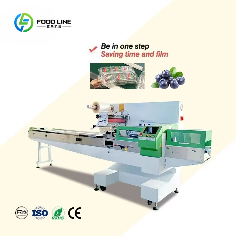 Customized Horizontal Table Top Pillow Wrap Machine for Packaging Fruit and Vegetables for Food Paper Packing in Bags