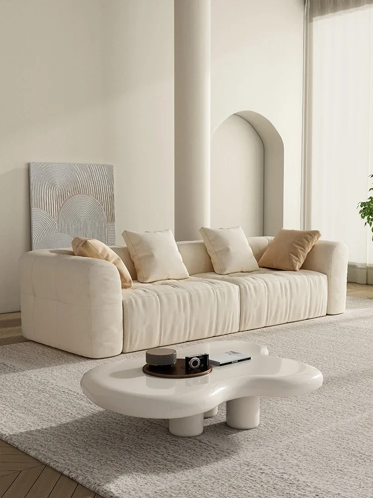 Cloud Sofa Living Room Nordic Simple Medium and Small Apartment Frosted Fabric Sofa