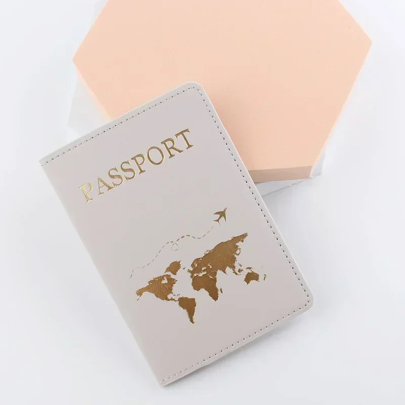 New Simple Fashion Passport Cover World Thin Slim Travel Passport Holder Wallet Gift PU Leather Card Case Cover Unisex