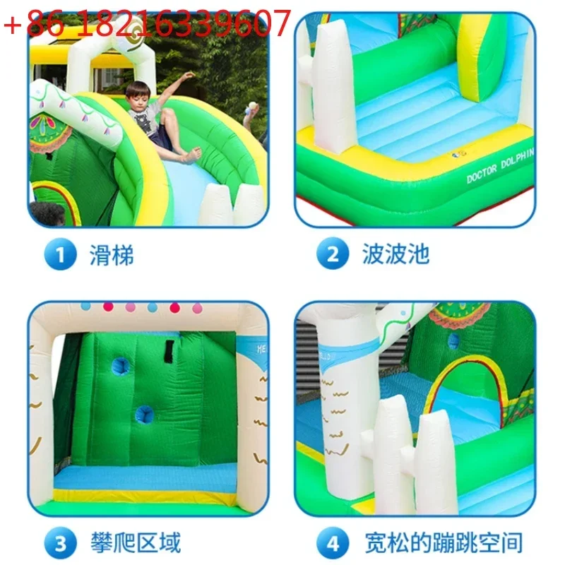 Castle Children Trampoline Home Indoor Small Slide Trampoline Naughty