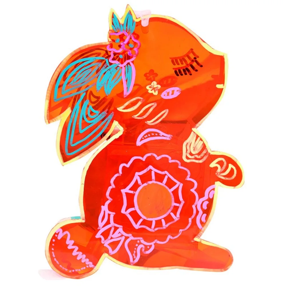 PVC Mid-Autumn Glowing Lanterns Luminous Simulation Cartoon Lantern Handmade DIY Handheld Lanterns Mid Autumn Festival