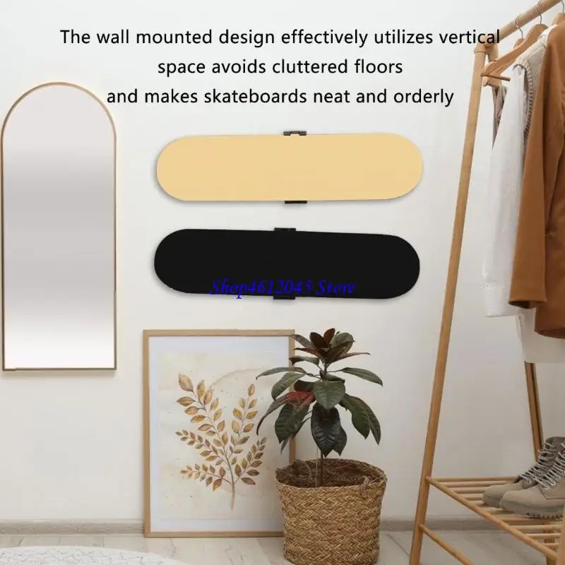 

L69A Floating Skateboard Wall Mounted Hanger Space Saving Skate Storage Holder 360 Degree Rotating Skateboard Display Rack