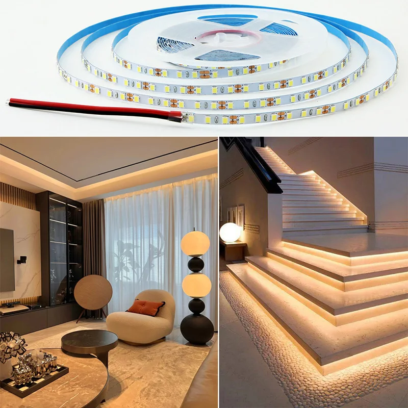 5 مللي متر 8 مللي متر LED قطاع 2835 DC24V 12 فولت 120 المصابيح/م شرائط مصابيح المنزل الأحمر الجليد الأزرق الأصفر البرتقالي الوردي مرنة وقابلة للقطع لينة شريط مصابيح