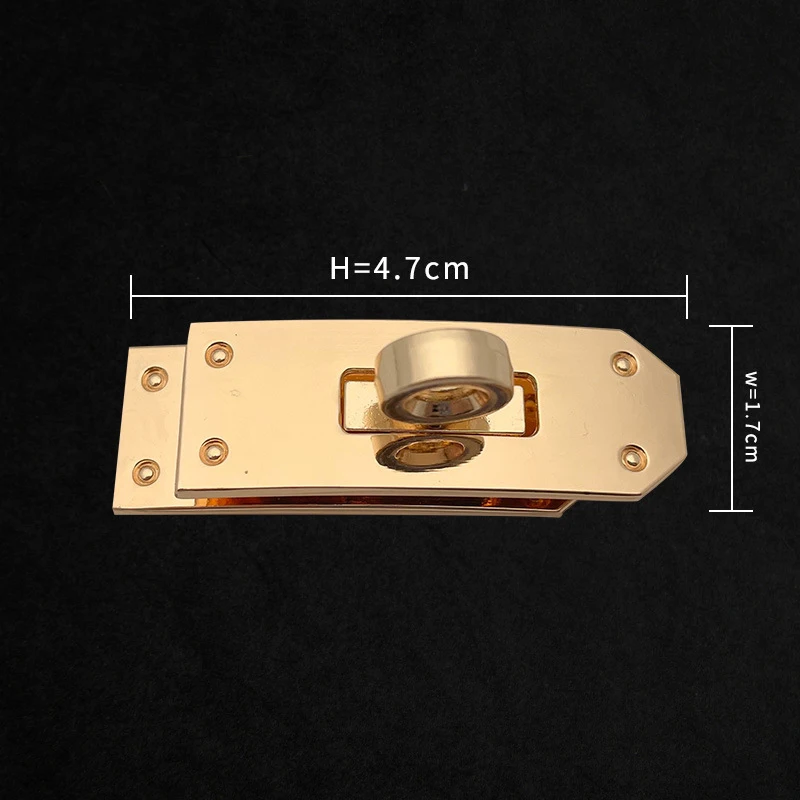4.7CM Metal Rectangle Clasp Turn Lock Twist Lock DIY Leather Handbag Replacement Bag Hardware LeatherCraft Accessories