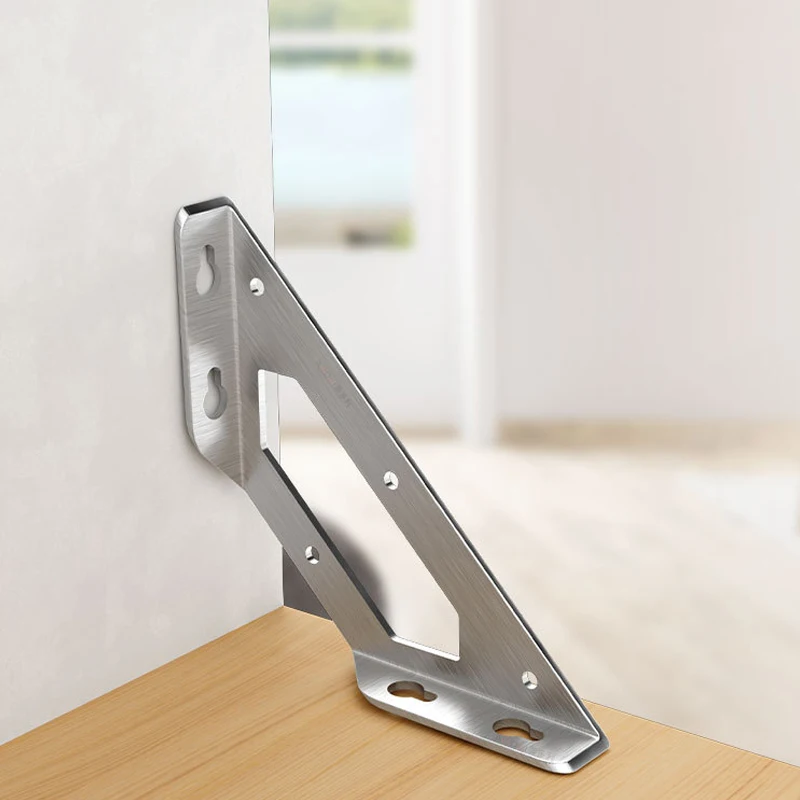 10 PCS Multifunctional Stainless Steel Corner Code with Three Fixed Support Layers, Universal Hanging Code Furniture Connectors