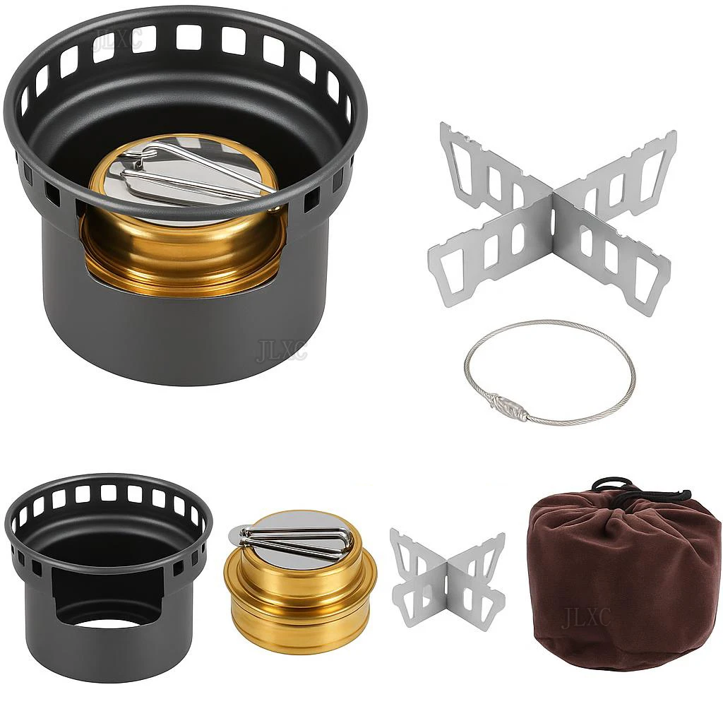 

Мини-спиртовая плита 2 в 1, портативная спиртовая горелка с крестообразной подставкой из нержавеющей стали, сумкой для хранения, легкая крошечная латунная плита ﻿