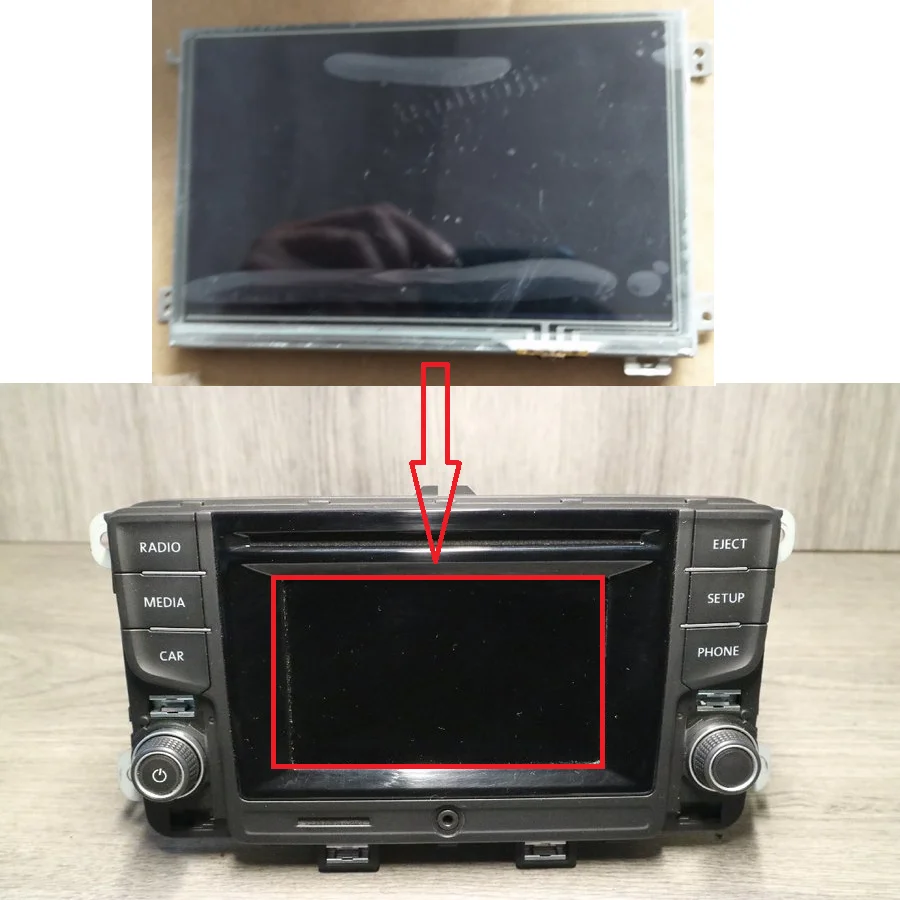 LCD Display With Touch panel For VW Polo 2015-2016 Navigation 6C0 035 869 D Screen Repair