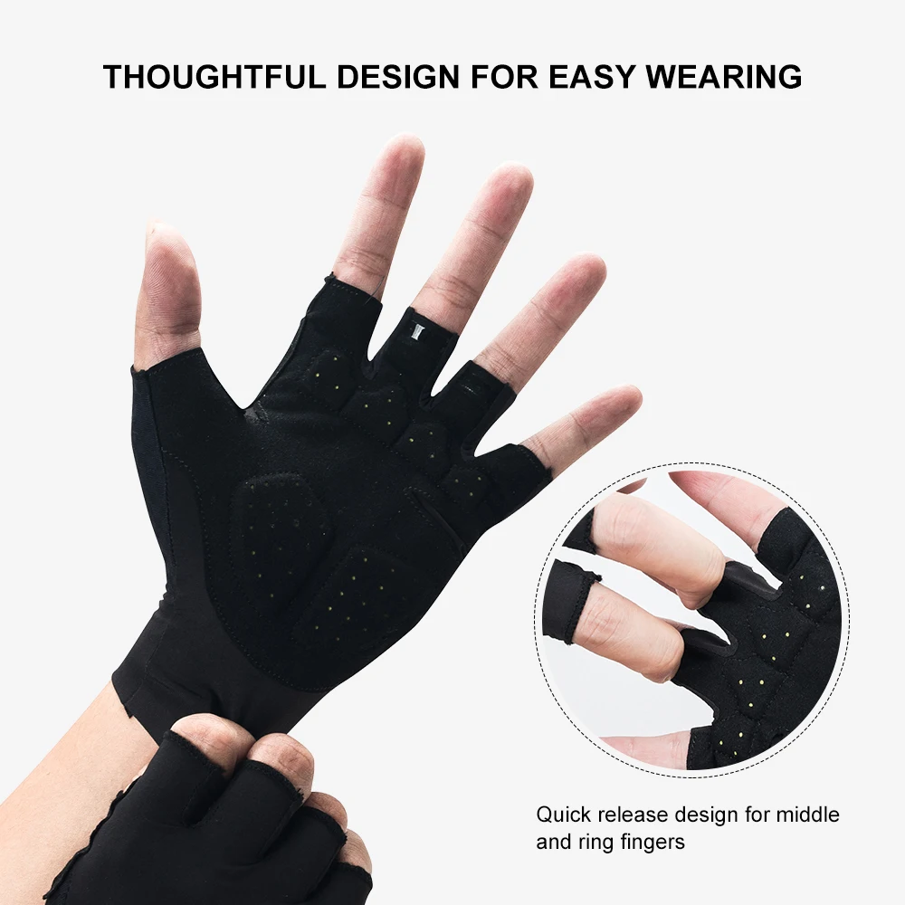 BCBE Cycling Gloves Half Finger Men Women Breathable Anti Slip Gloves With PORON XRD Anti Shock Pad Guantes Ciclismo Hombre