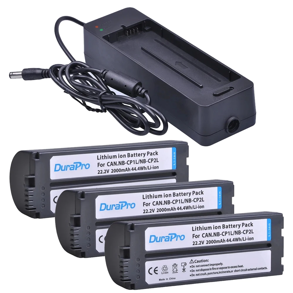 

DuraPro NB-CP2L NB-CP2LH Battery & Charger for Canon SELPHY NB-CP1L,CG-CP200 CP1500 CP1300 CP1200 CP910 CP900 CP800 CP790 CP780