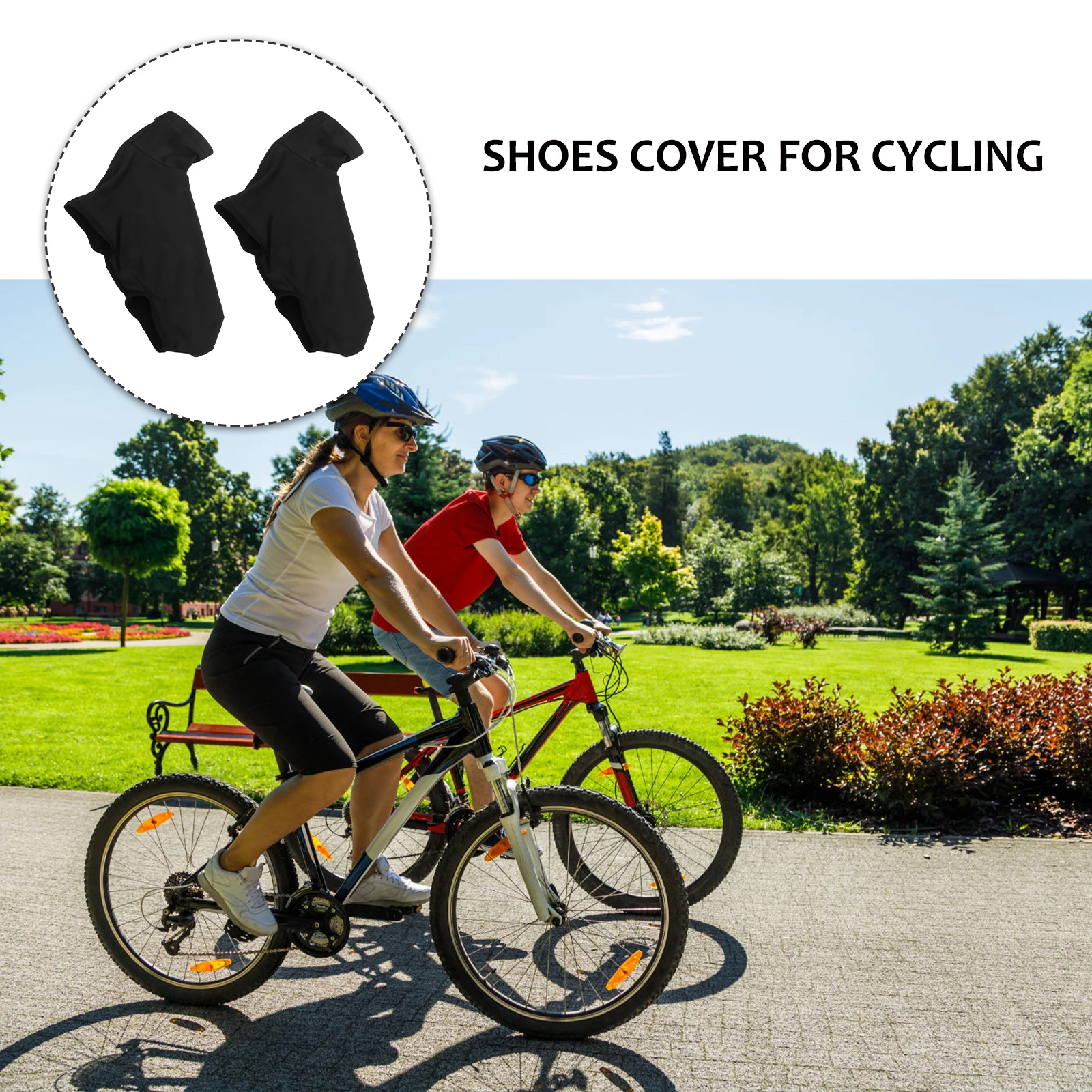 

2PCS Shoe Covers for Cycling Outdoor Overshoes Windproof Thermal Anti Adjustable Zipper Dustproof Heat Retention