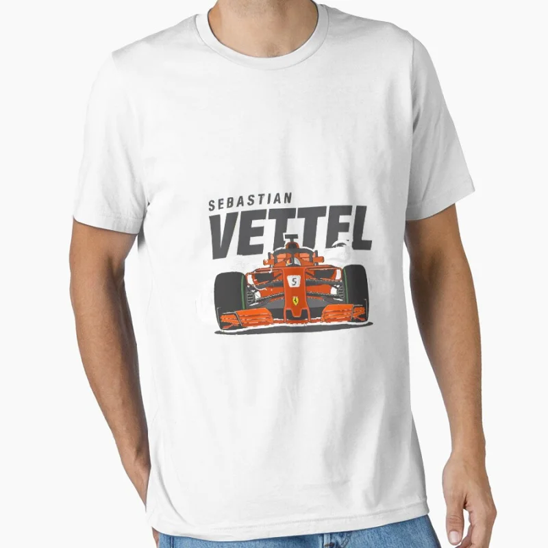 

Sebastian Vettel Race car driver motor sports vintage The King Legend racing T Shirt large size Adult tops S-6XL