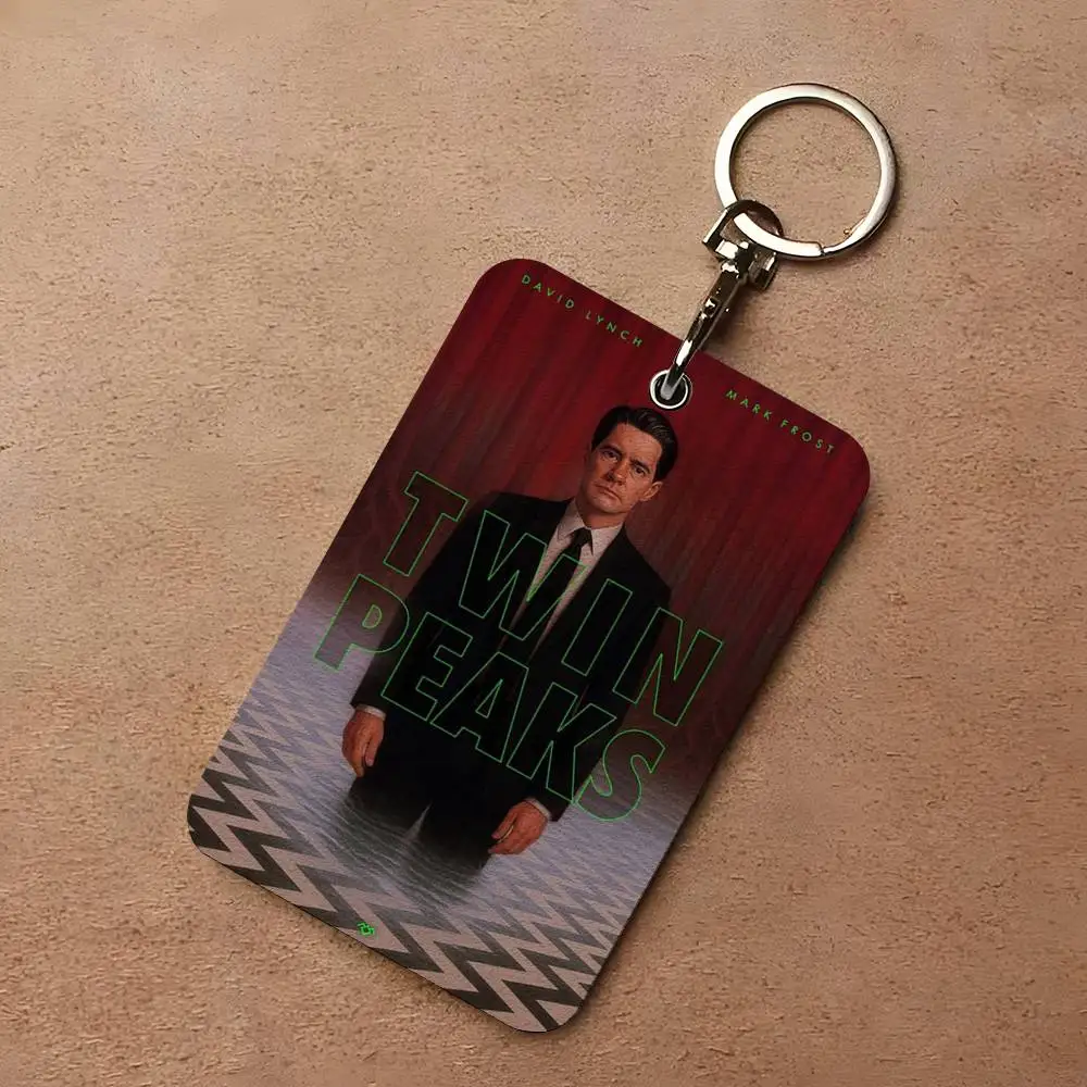 

1 шт. Кожаный брелок-картхолдер для ключей и пропусков по мотивам сериала «Двойные вершины» (Twin Peaks)