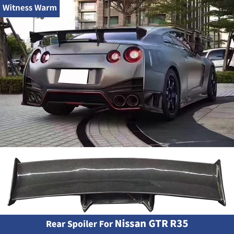 

For Nissan GTR R35 GT-R Wing Rear Trunk Lip Spoiler N Style Carbon Fiber / FRP Body Kit 08-15