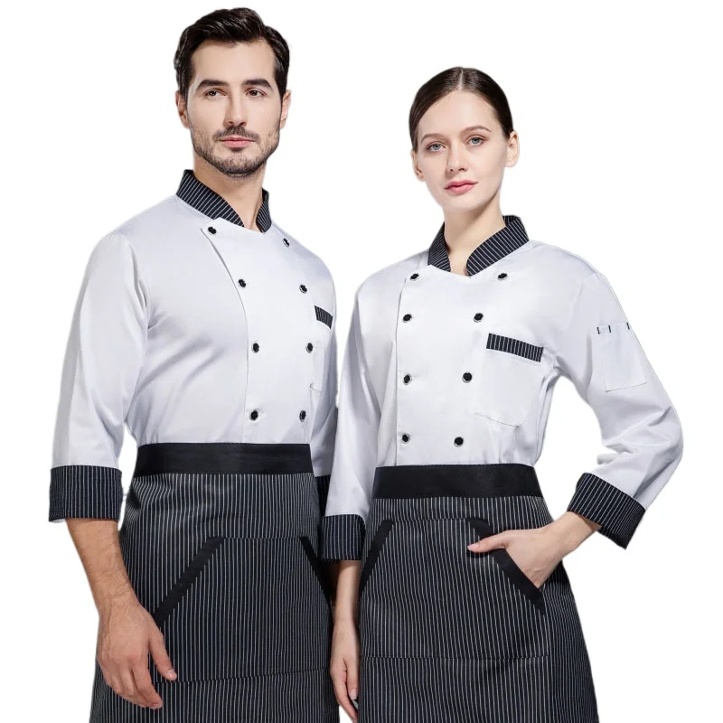 Origianl Chef Overalls Long Sleeves Meal Clothes Apron Sets, Cake Shop Baking Tools