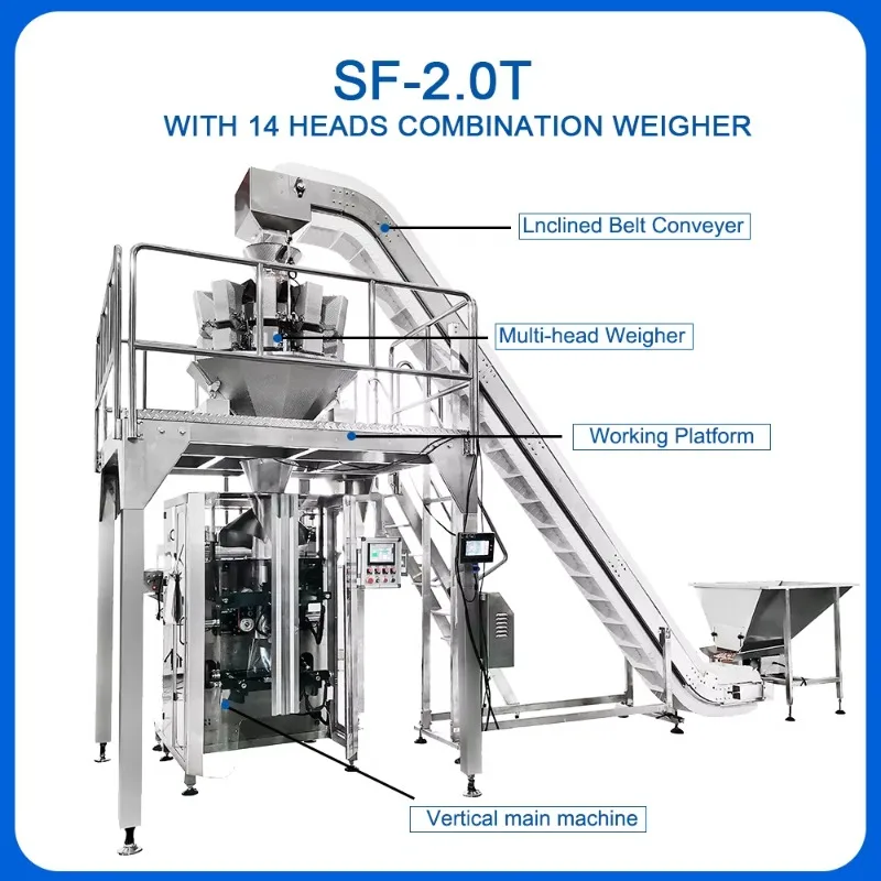 Samfull Automatic High Accuracy Baby Food Pasta Packing Machine with Noodle Cutting Machine Bagging Packing Machine for Pasta