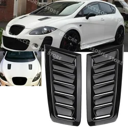 2Pcs RS Style Car Front Engine Hood Bonnet Vents Air Inlet ABS Universal For Seat Leon MK2 1P MK3 5F ST FR Cupra Ibiza Mk5 Arona