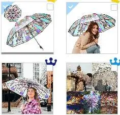 

Витражный зонт, прозрачный винтажный зонтик, автоматический складной зонт для девочек, колег