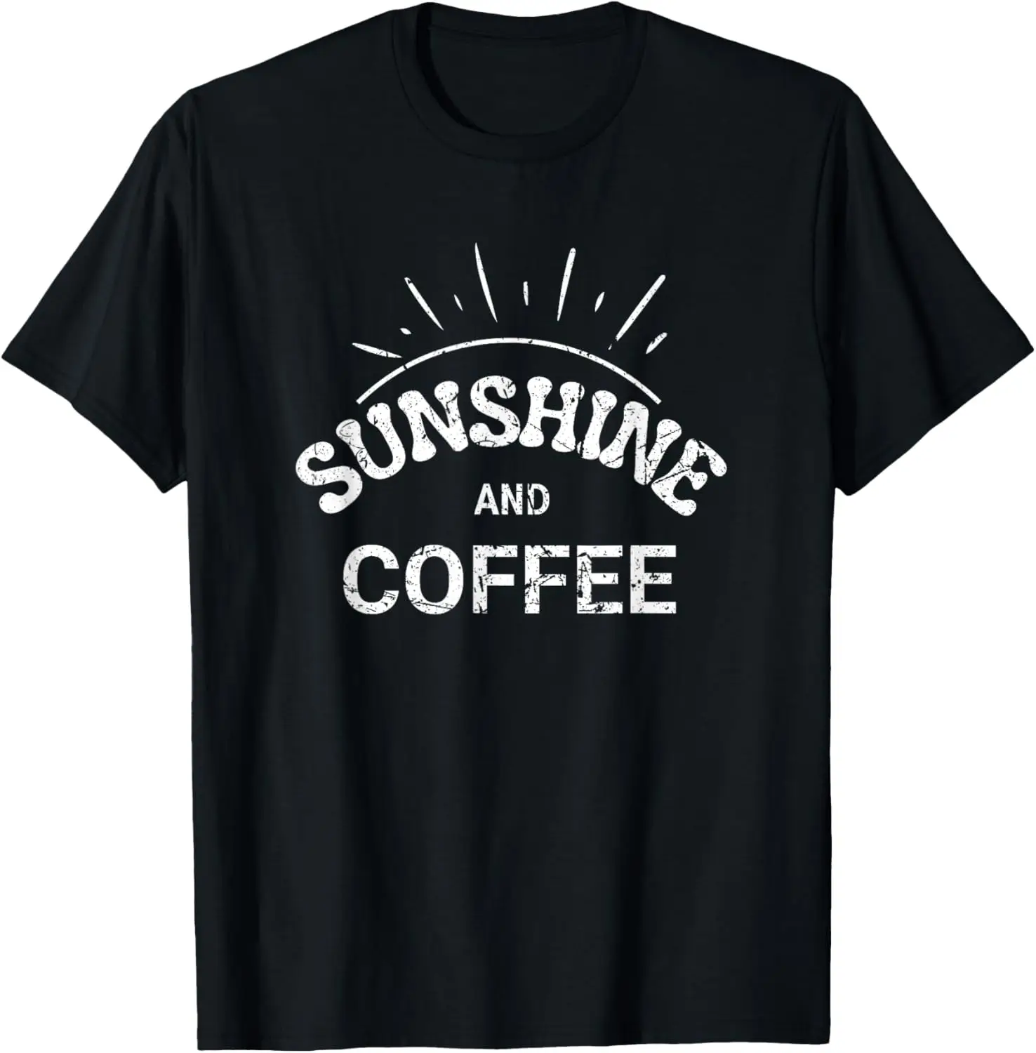 

Женская футболка с рисунком Sunshine and Coffee для летних каникул и пляжа