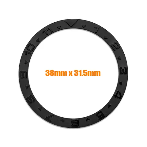 38 mm SKX007 platt keramisk bezelinsats passar till Seiko 5 SKX007 SKX009 SRPD klockboetter NH35 NH36 klockarmbezelinsatsring 6 best sales Seiko 5 delar - №2