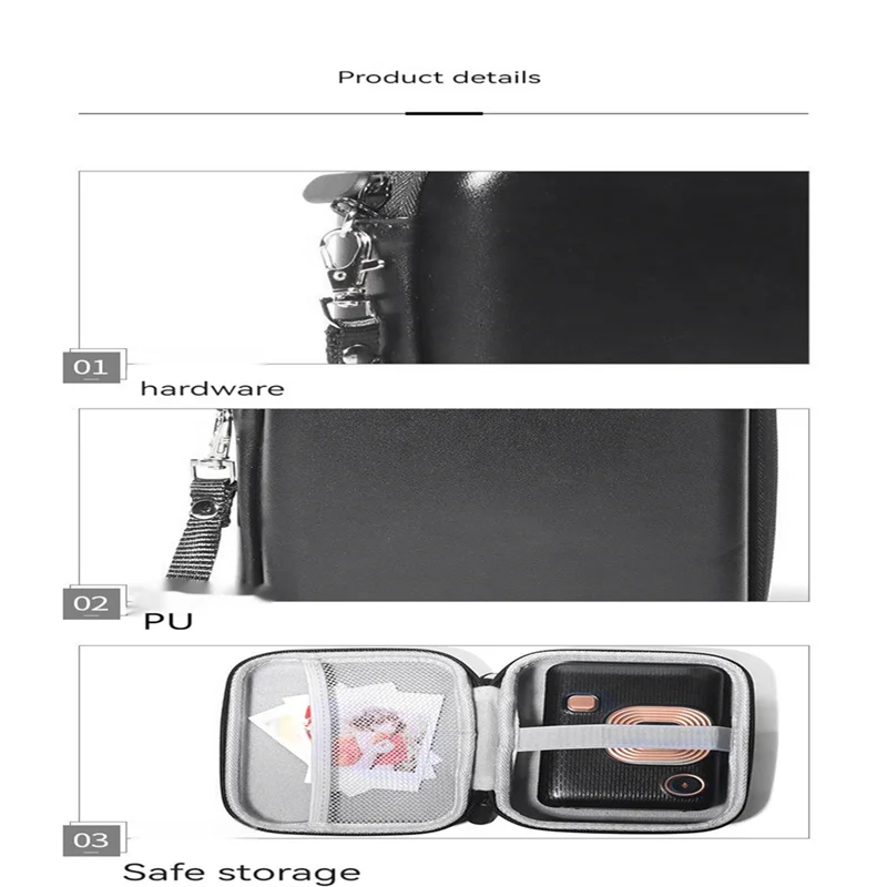 حقيبة حمل صلبة للكاميرا مع جيب داخلي لـ Fujifilm Instax Mini 11/EVO/Link/Liplay حقيبة تخزين سهلة الاستخدام D