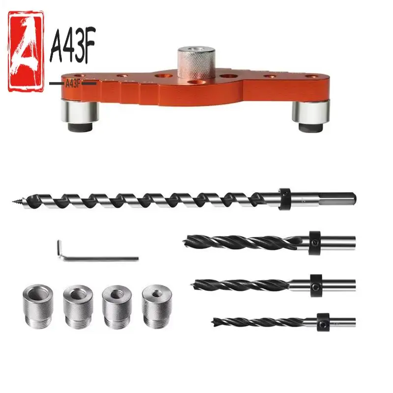 

A43F-Dowel Jig Kit For Floating Shelf Bracket(1/2Inch X 11.8Inch Drill Bit) Drill Guide For Shelf,Centering Hole Drill