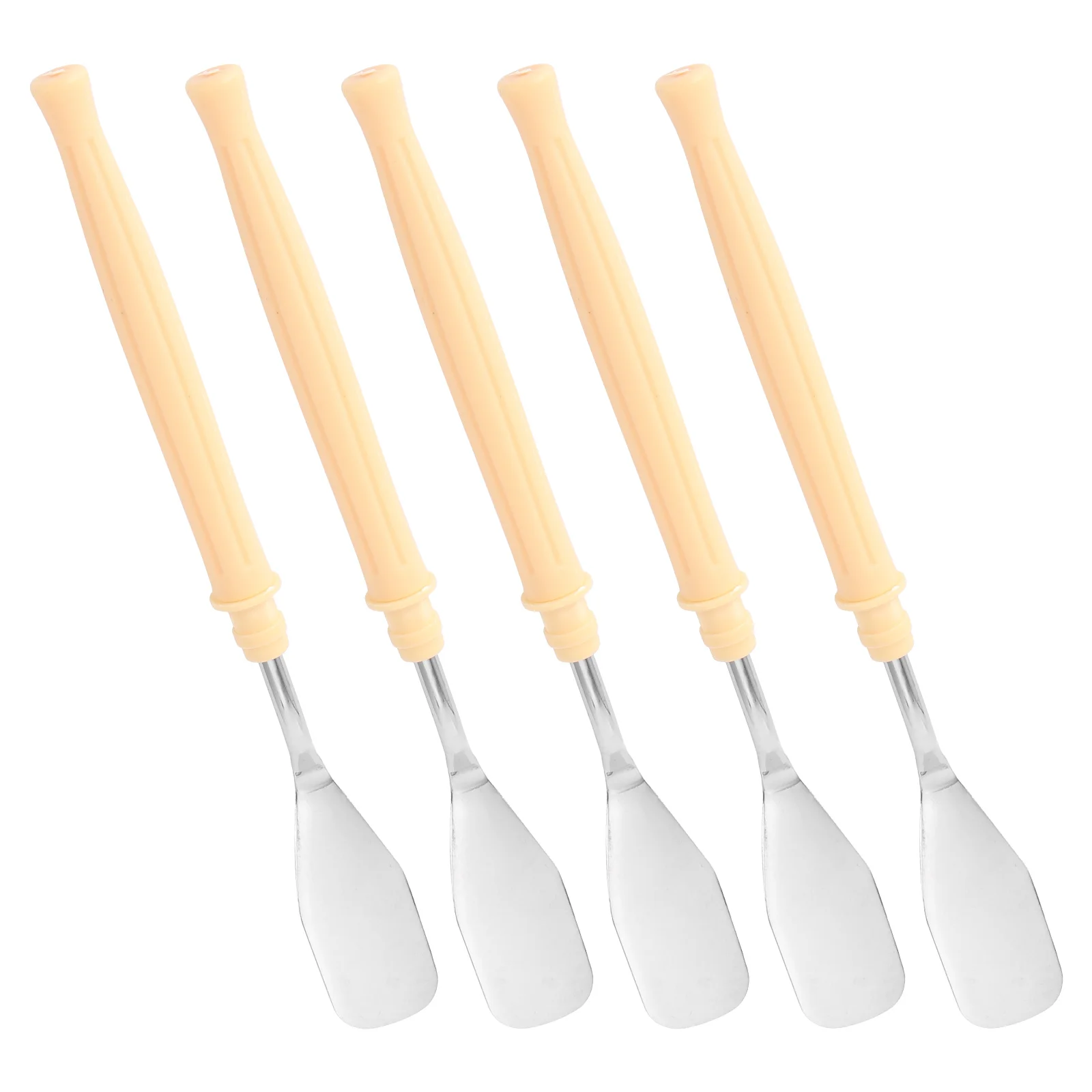 5 ชิ้น Palette มีดไม้พายสี Spatulas ภาพวาดสีน้ํามันอุปกรณ์เสริมทนทานจานเครื่องขูดอุปกรณ์โลหะ