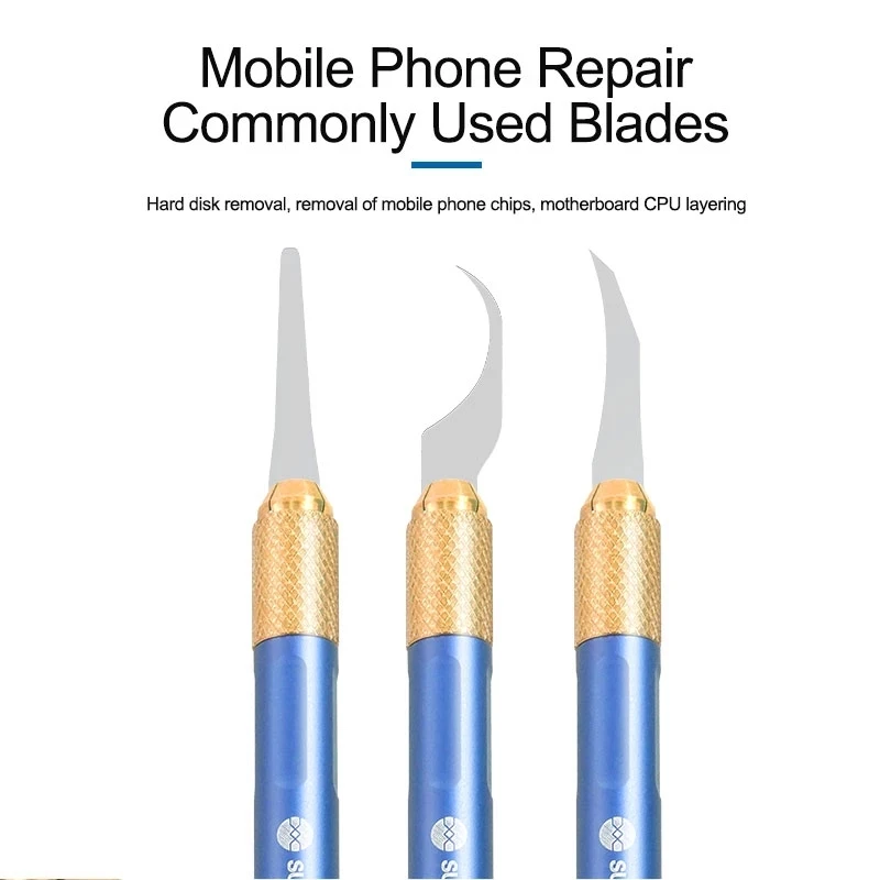 SUNSHINE SS-101F cellulare NAND IC CHIP Knife Blade per IPhone A8-15 Warping Knife pala colla IC pry riparazioni smontare