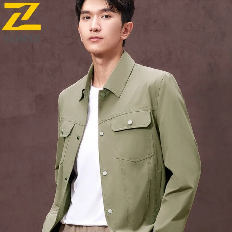 

COMXZ Lightweight Windbreaker Coat Light Luxury Outdoor Office Golf Business Daily Wear Jackets Autumn Jacket with No Hood