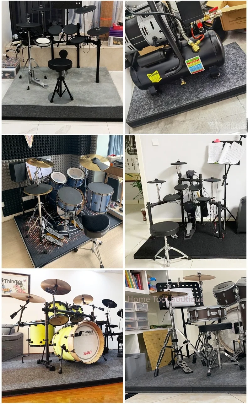 Drum Soundproofing Pad, Speaker Shock-Absorbing Pad, Piano Treadmill Soundproofing Pad, Shock-Absorbing Board High Density