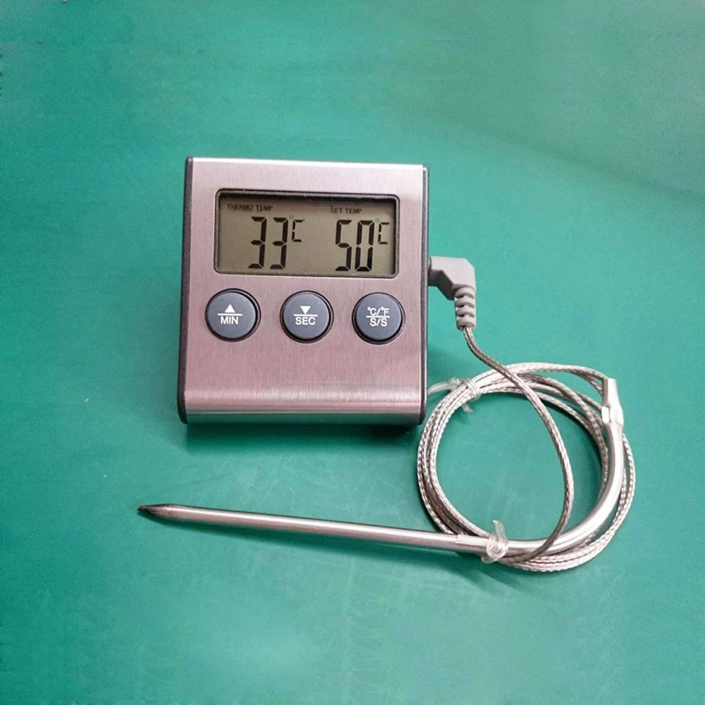 

Meat Thermometer Thermometer Oven Thermometer Timer with Stainless Steel Probe Instant Read Thermometer Kitchen Food The