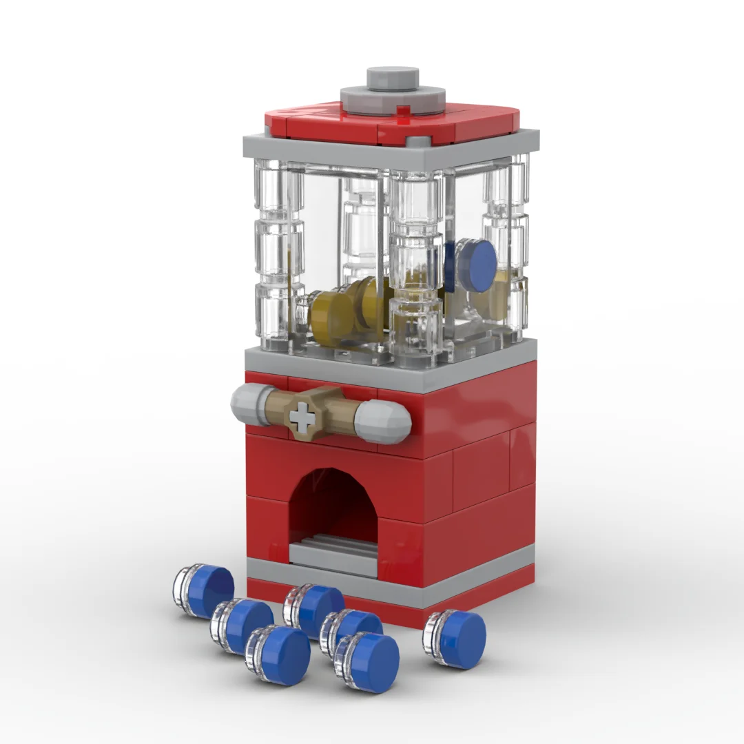 Creative Retro Game Brick Scenes Street Vending machine View machine Decoration DIY Building Blocks Education Kids Toys